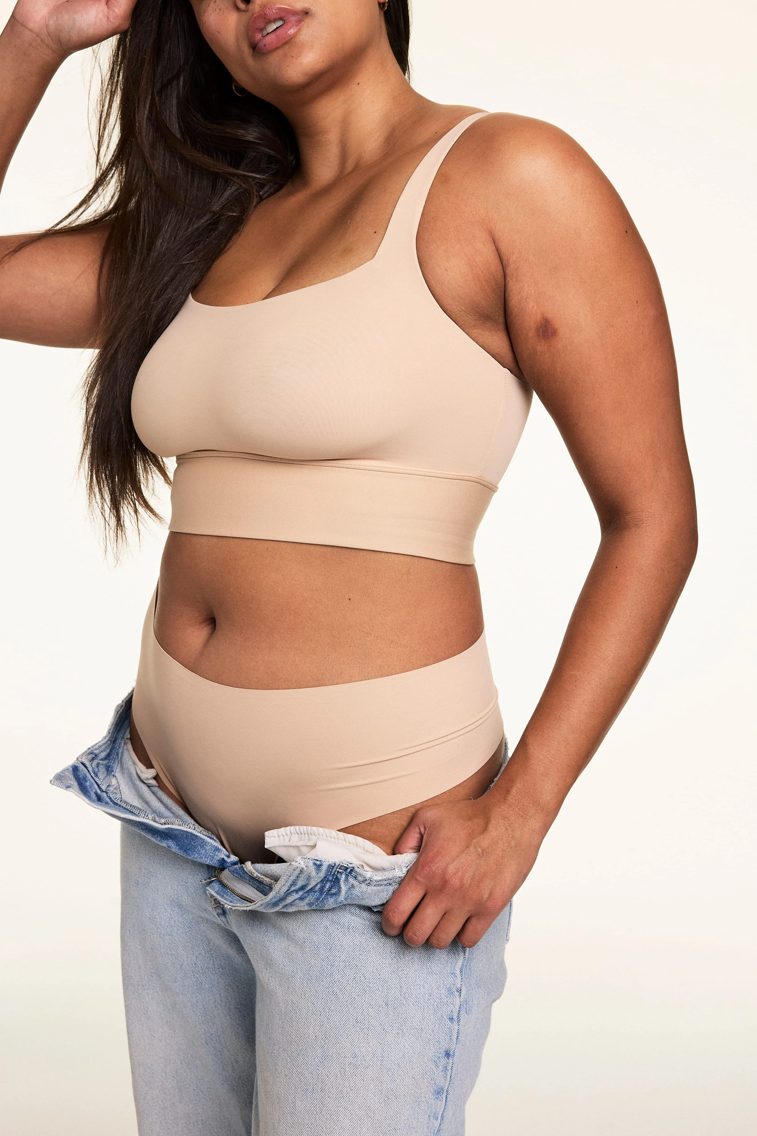 Bliss Square Neck Bralette - Beige - Image 3