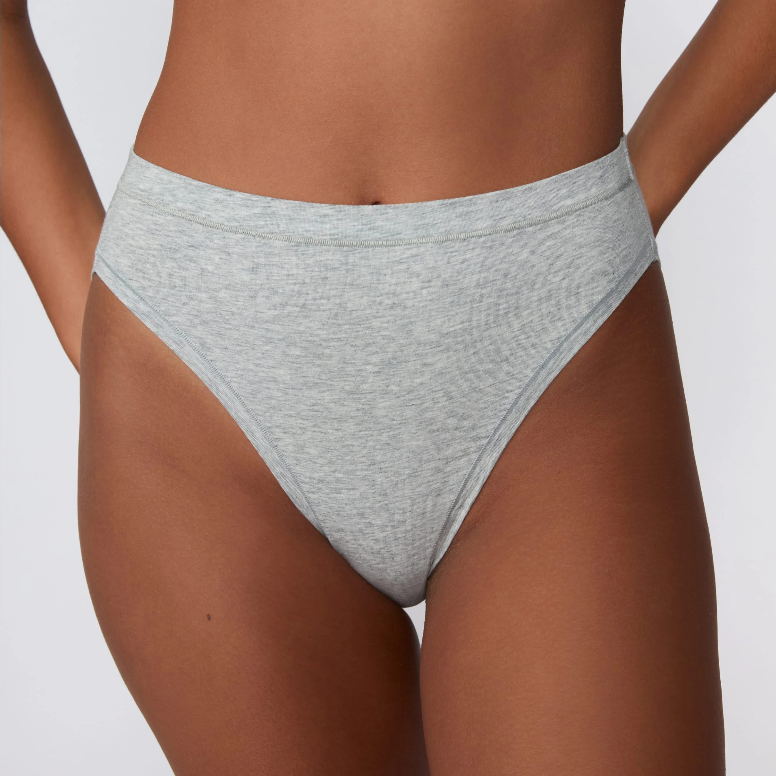 Cloud Cotton French Cut Brief - Heather Grey - Image 6