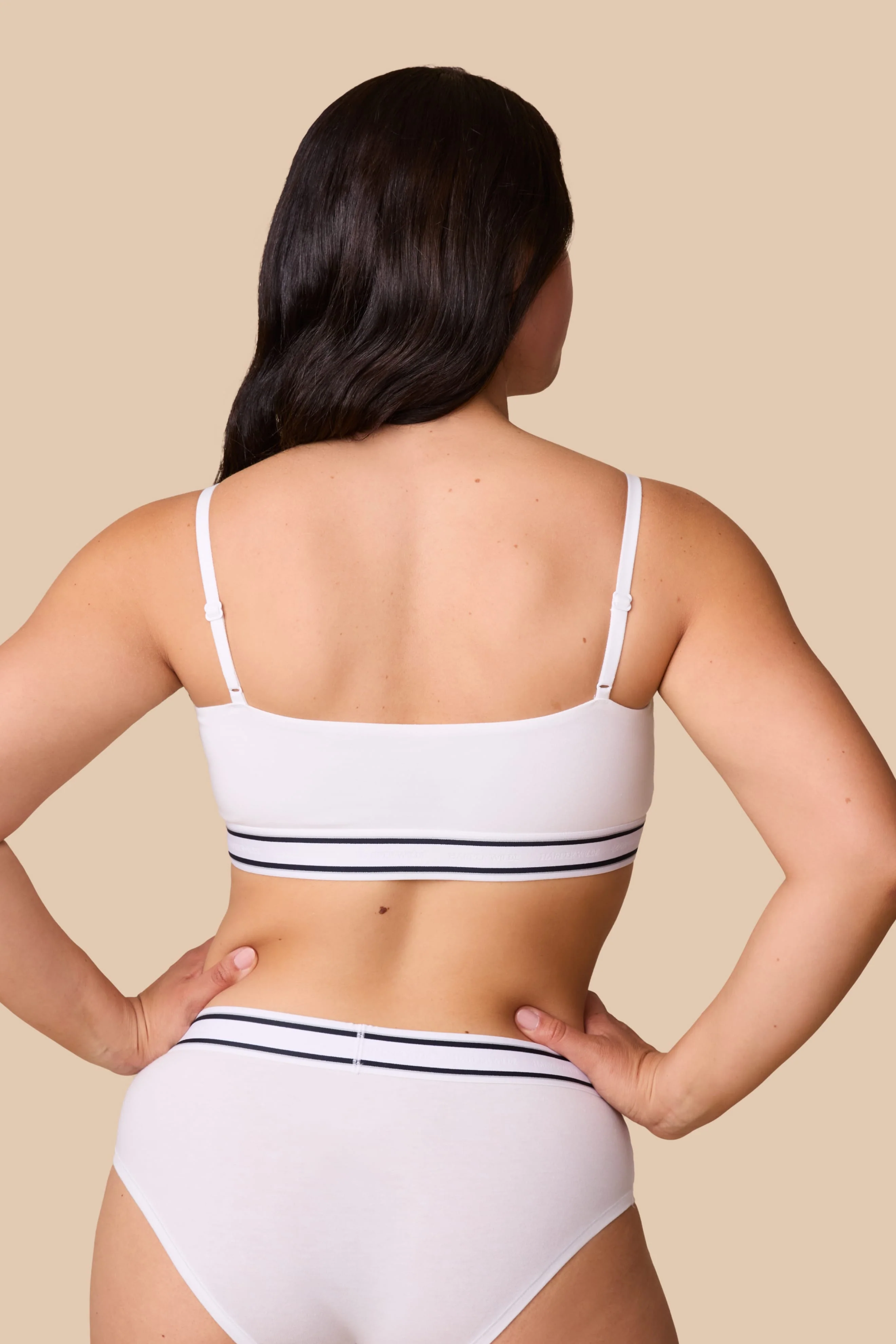 Cloud Cotton Retro Bandeau Bralette - White - Image 2