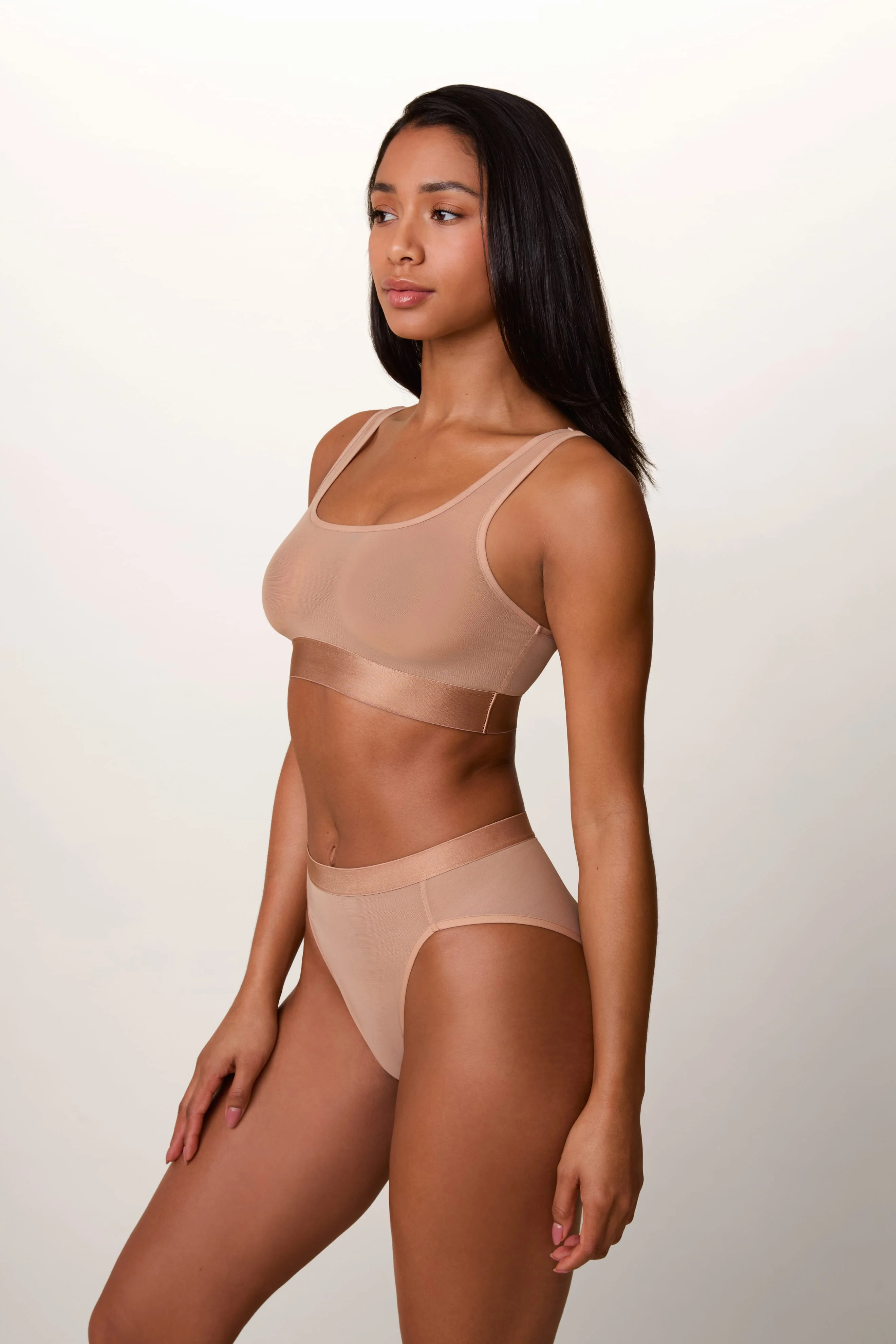ComfortMesh™ Scoop Bralette - Taupe - Image 3