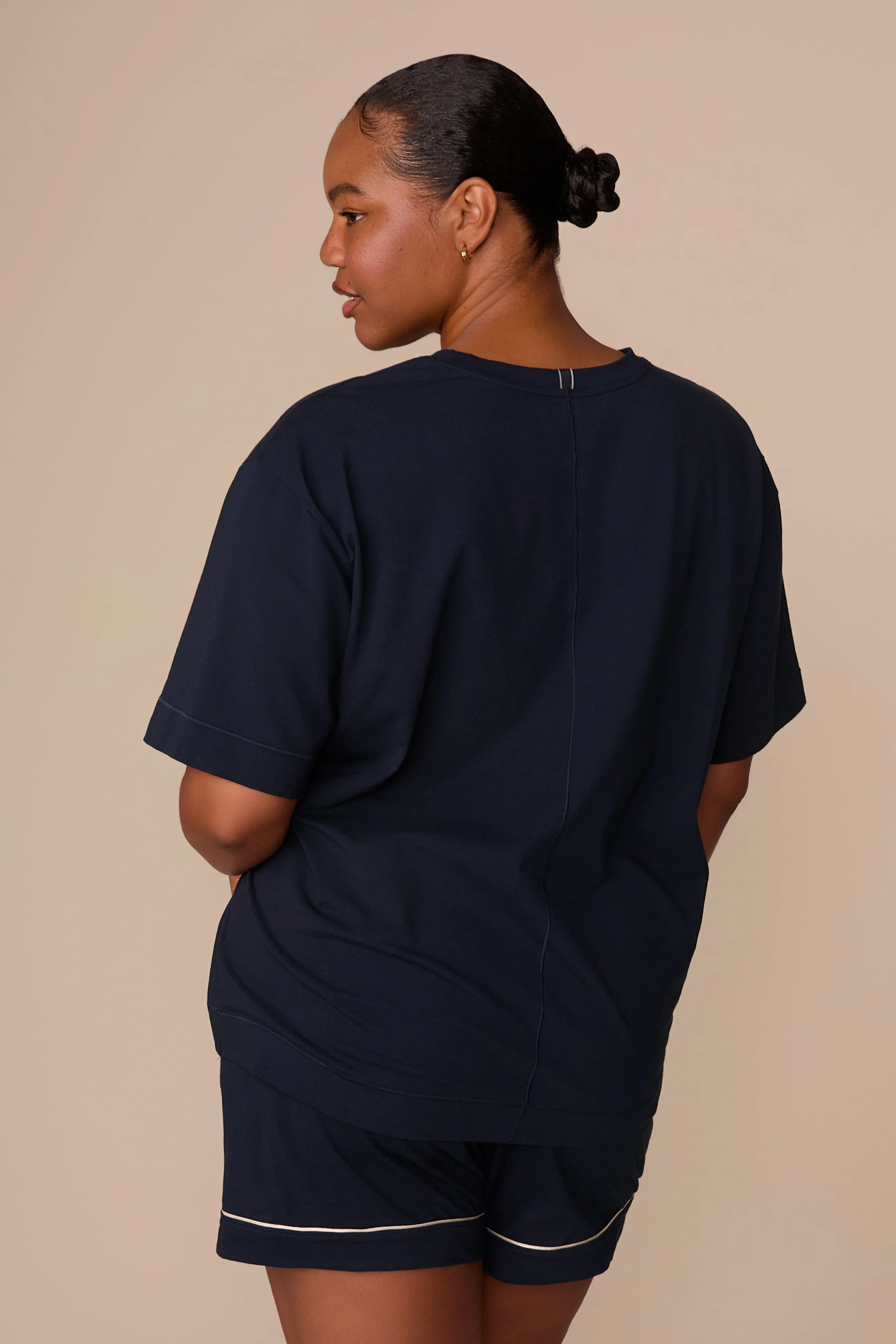 Perfect Pima Pajama Tee - Navy - Image 3